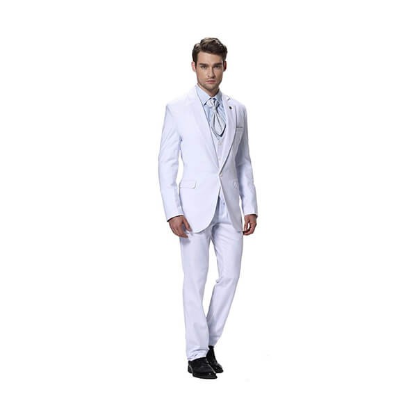 Latest Coat Pant Designs White Wedding Suits for Men